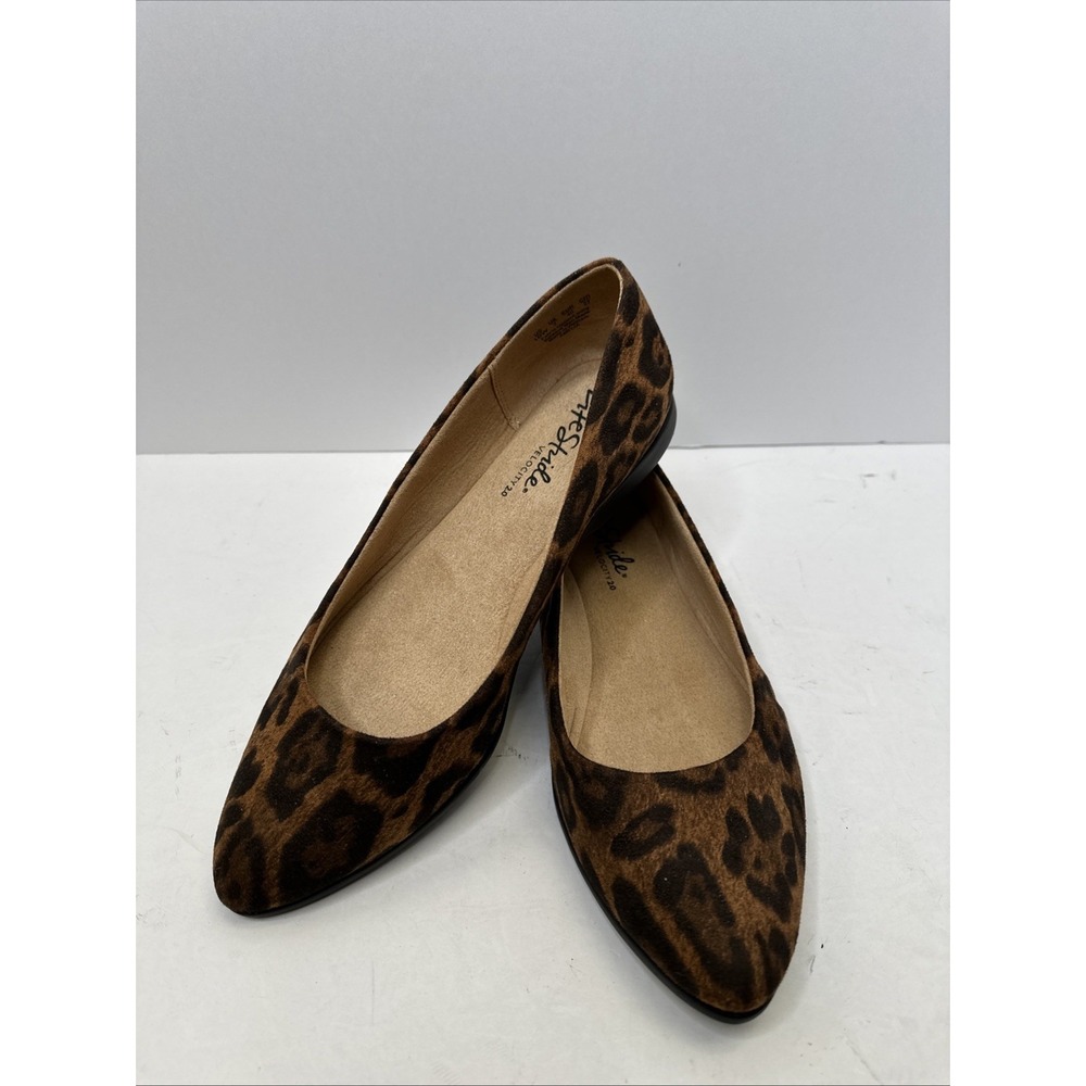 Life Stride Velocity 2.0 Amelia Comfort Flats Leopard Print 10W Wide EU 40 NWOB